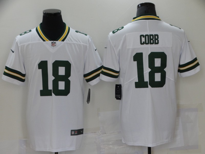 Men's Green Bay Packers Randall Cobb #18 White Jersey